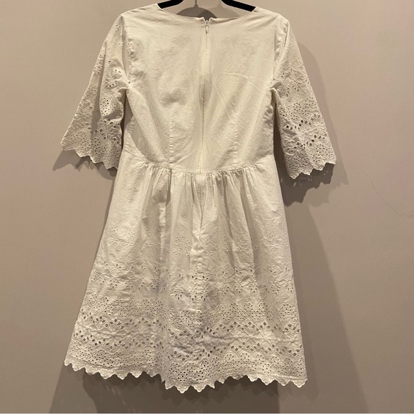MADEWELL White Eyelet Lattice Dress Size 2 - Picture 5 of 9